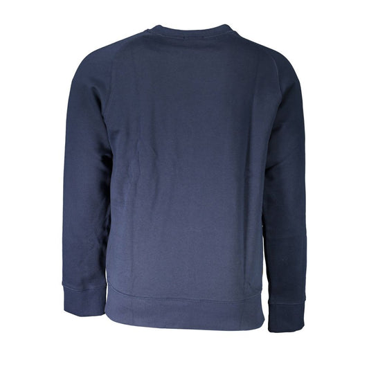 Blue Cotton Men Sweater