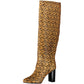 Beige Leather Women Boot