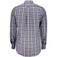 Blue Cotton Men Shirt