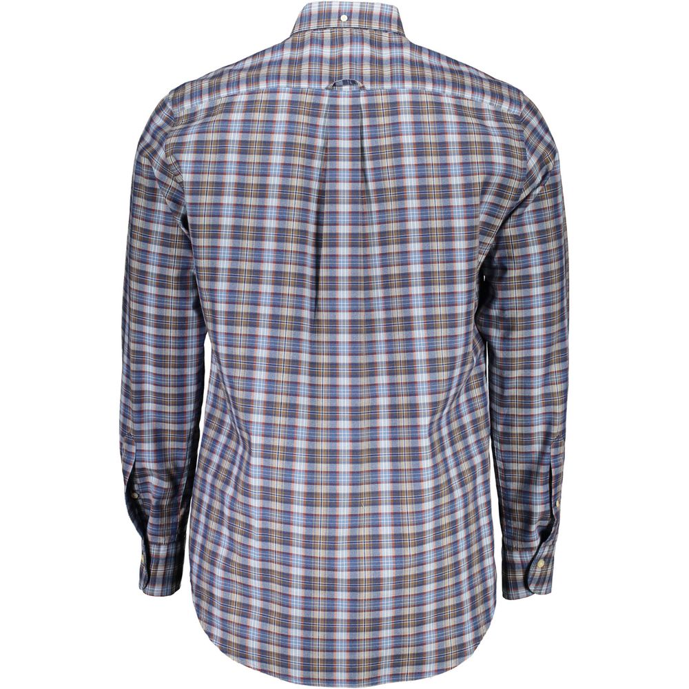 Blue Cotton Men Shirt