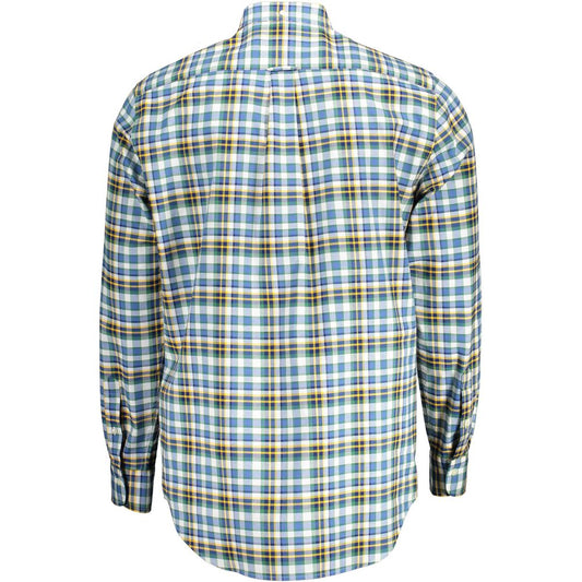 Blue Cotton Mens Shirt