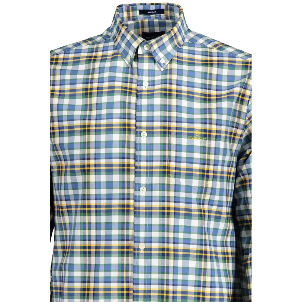 Blue Cotton Mens Shirt