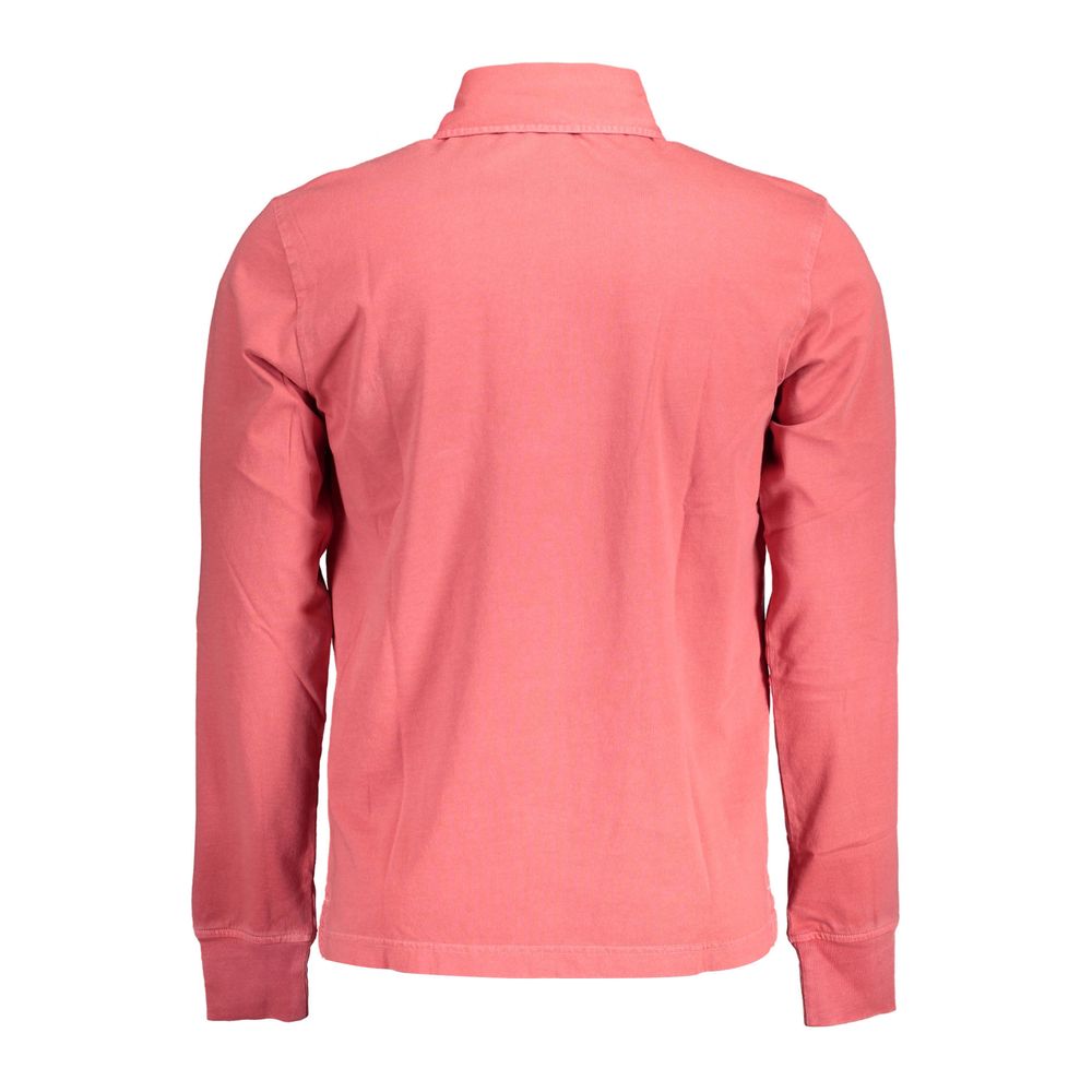 Red Cotton Men Polo Shirt