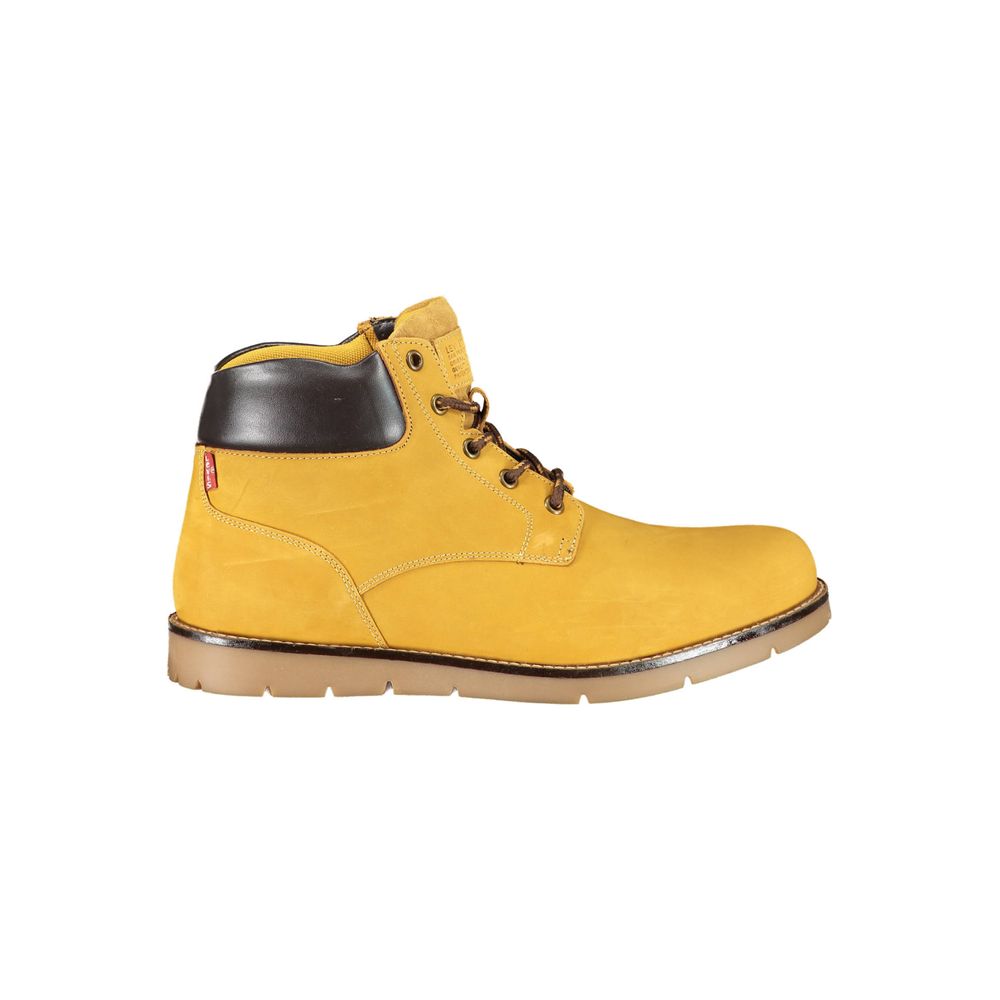 Yellow Leather Men Boot