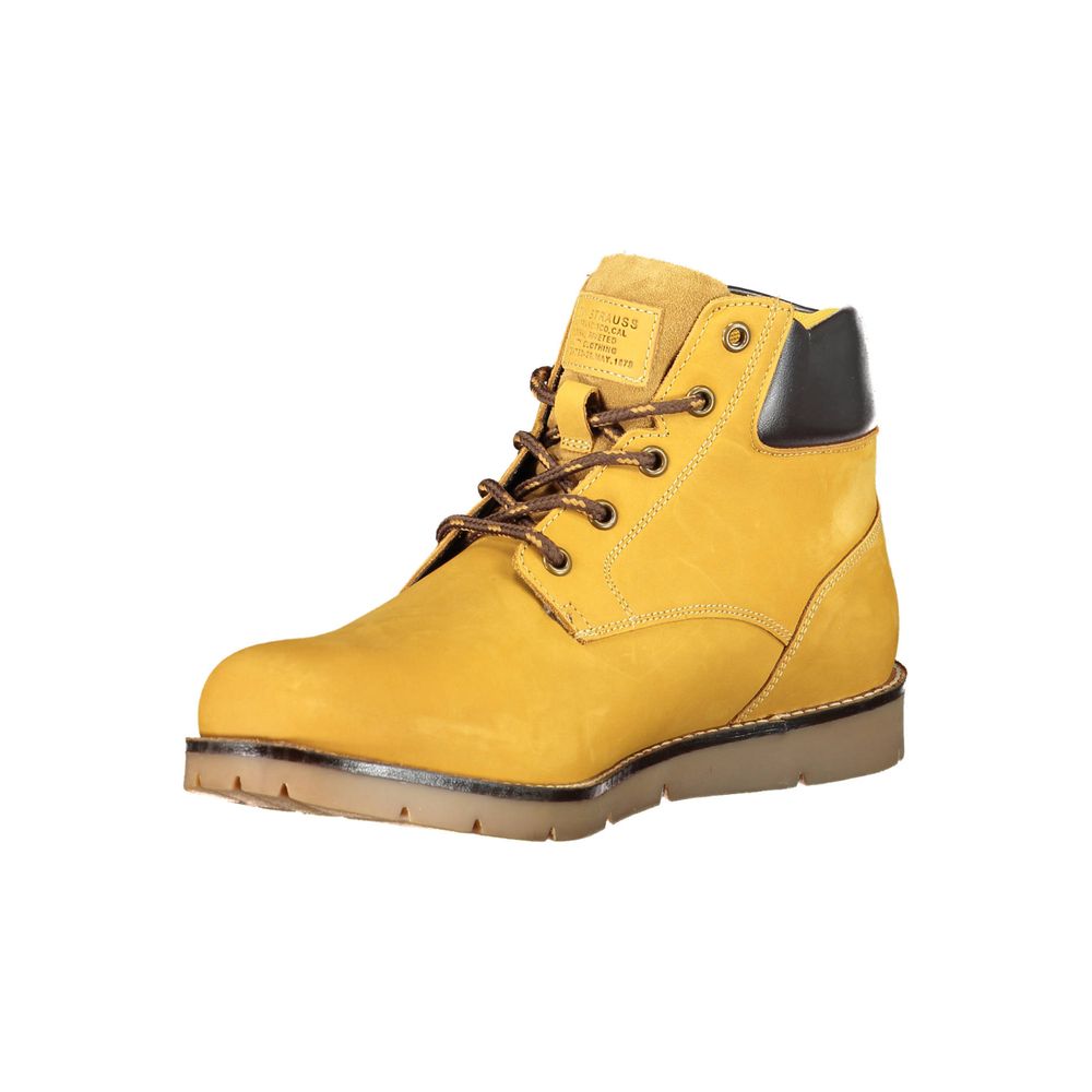 Yellow Leather Men Boot