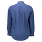 Blue Cotton Men Shirt