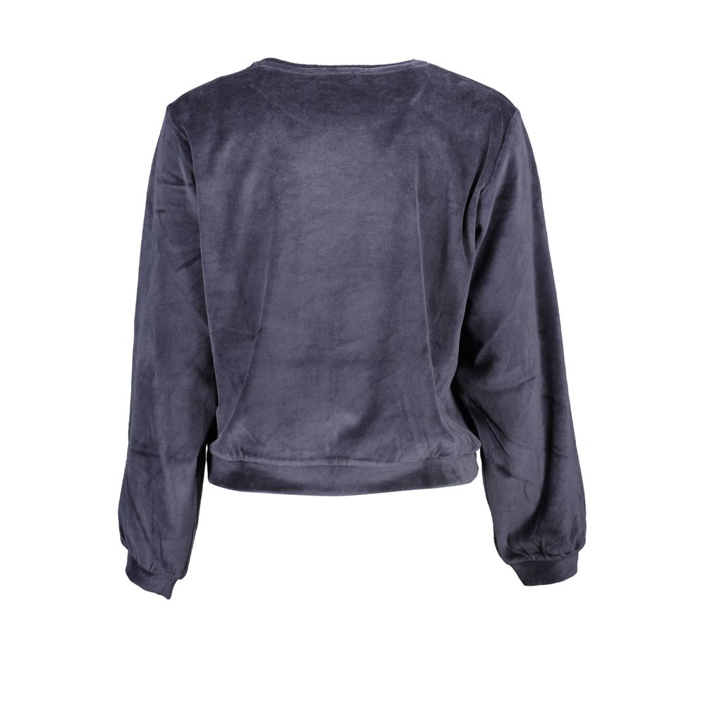 Blue Cotton Women Sweater