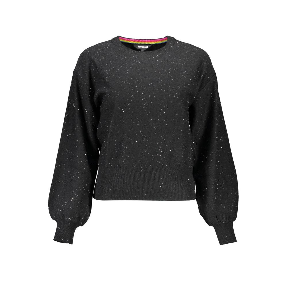 Black Polyester Women Sweater