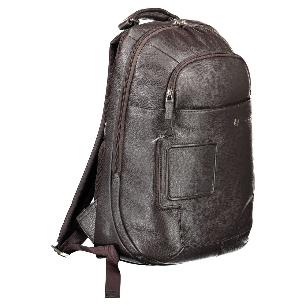 Brown Leather Men Backpack