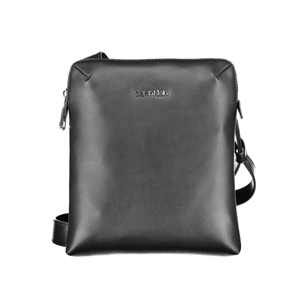 Black Polyester Men Shoulder Bag