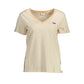 T-shirt da donna in cotone beige