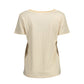 T-shirt da donna in cotone beige