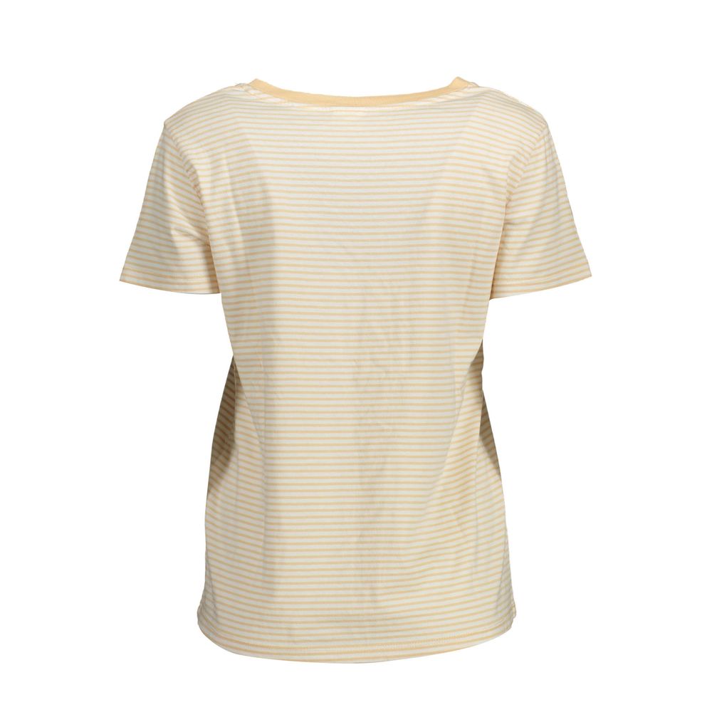 Beige Cotton Women T-Shirt