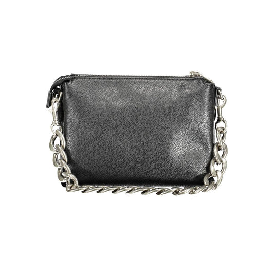 Black Polyethylene Women Handbag