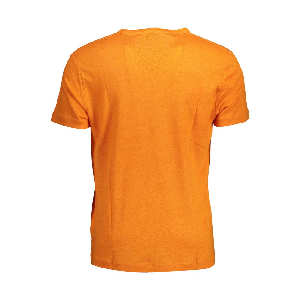 Orange Linen Men T-Shirt