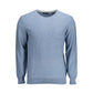 Light Blue Cotton Men Sweater