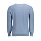 Light Blue Cotton Men Sweater