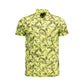 Yellow Cotton Men Polo Shirt