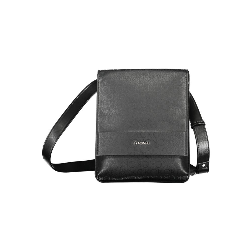 Black Polyester Men Shoulder Bag