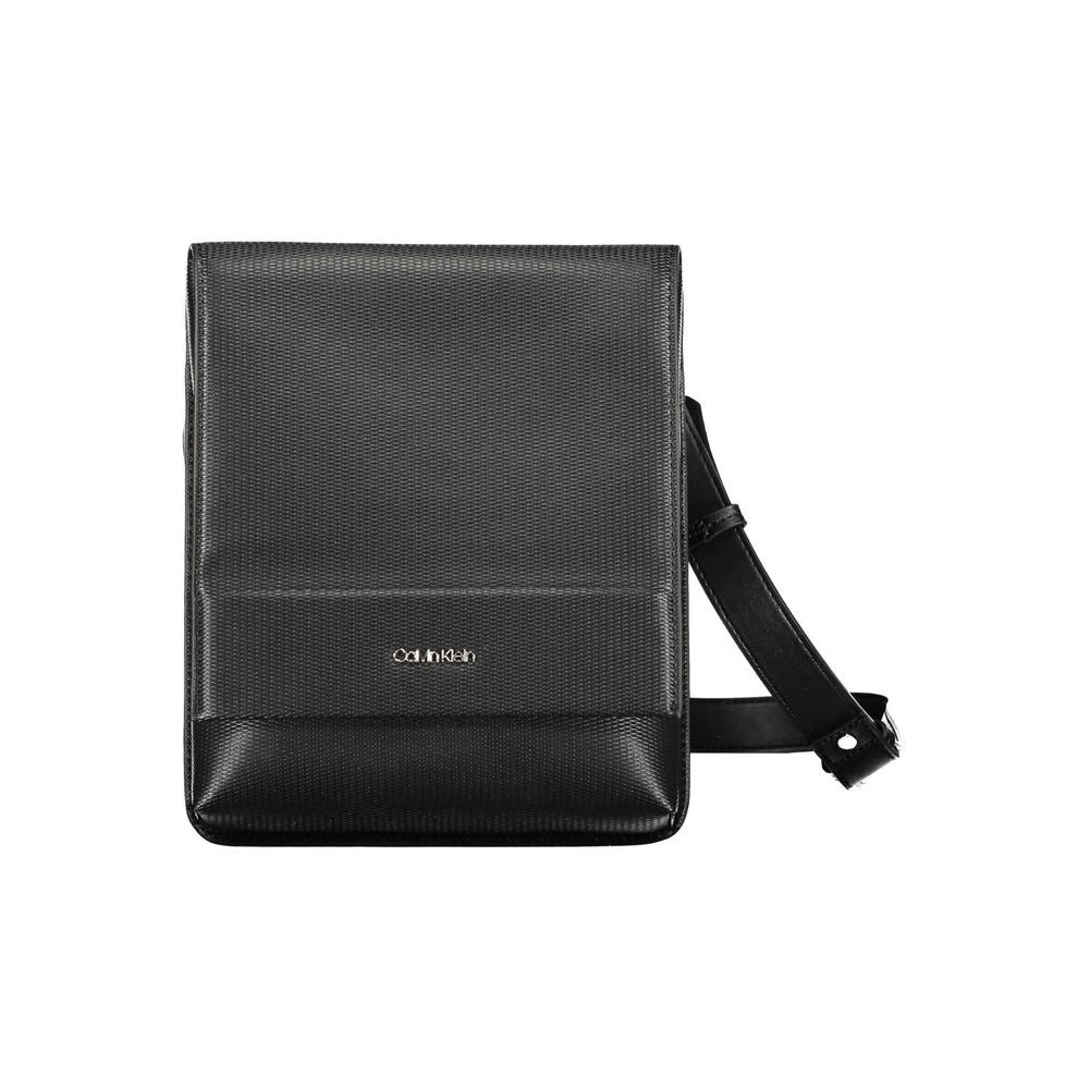 Black Polyester Men Shoulder Bag