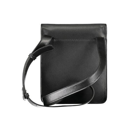 Black Polyester Men Shoulder Bag