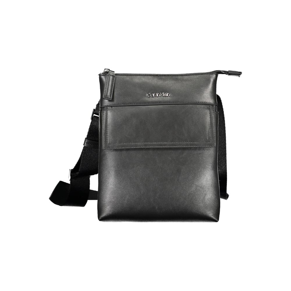 Black Polyester Men Shoulder Bag