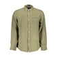 Green Linen Men Shirt