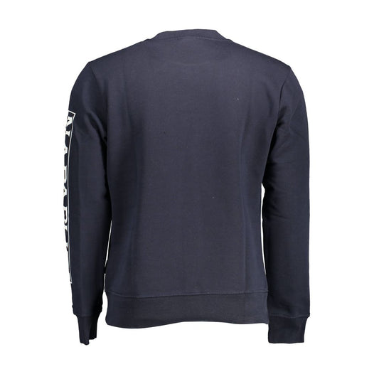 Blue Cotton Men Sweater