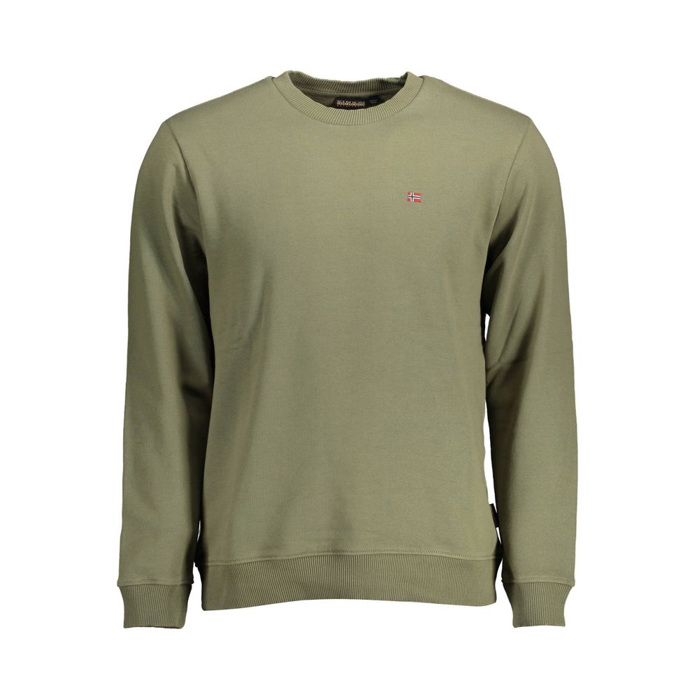 Green Cotton Men Sweater