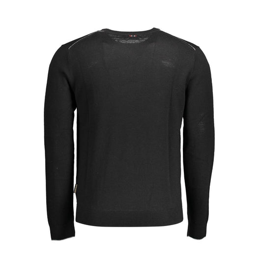 Black Wool Men Sweater