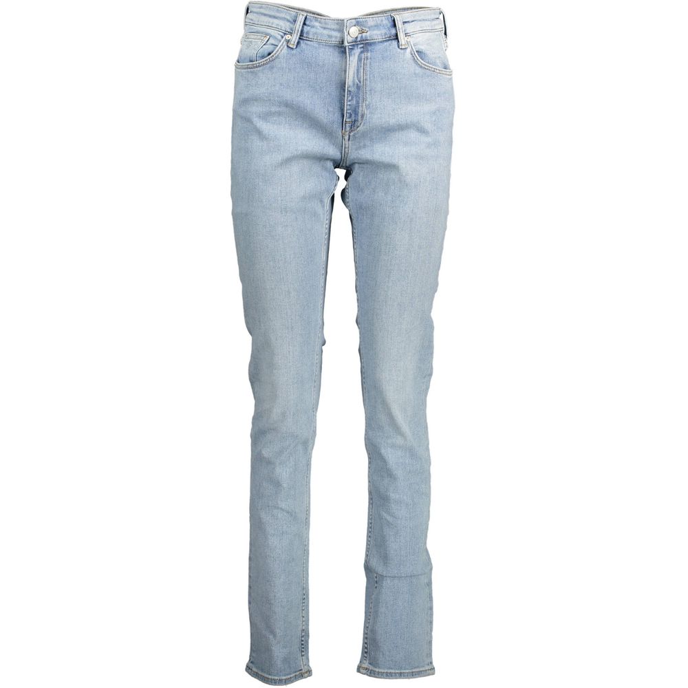 Light Blue Cotton Women Jeans