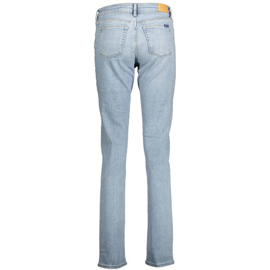 Light Blue Cotton Women Jeans