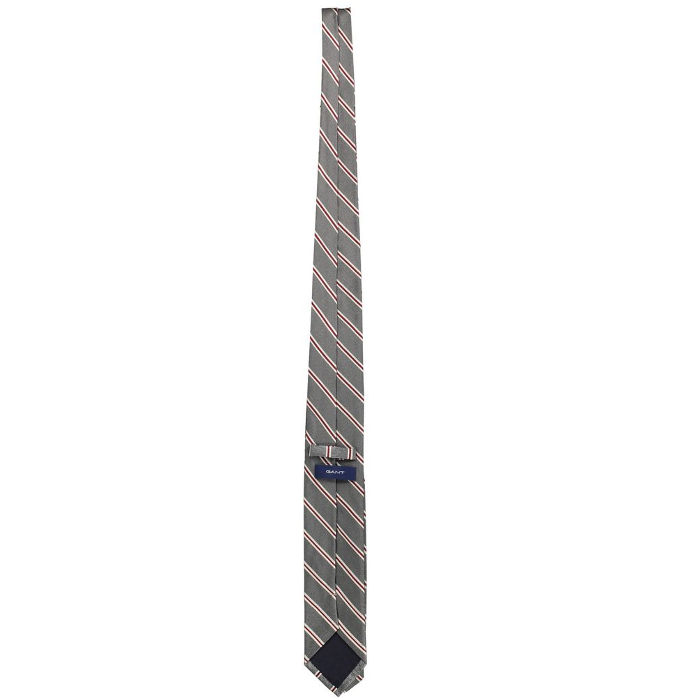 Gray Silk Men Tie