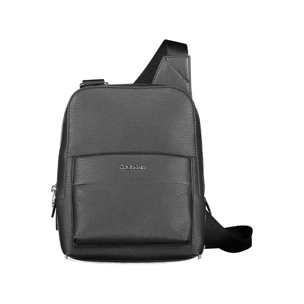 Black Polyester Men Shoulder Bag