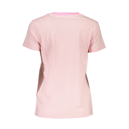 Pink Cotton Women T-Shirt