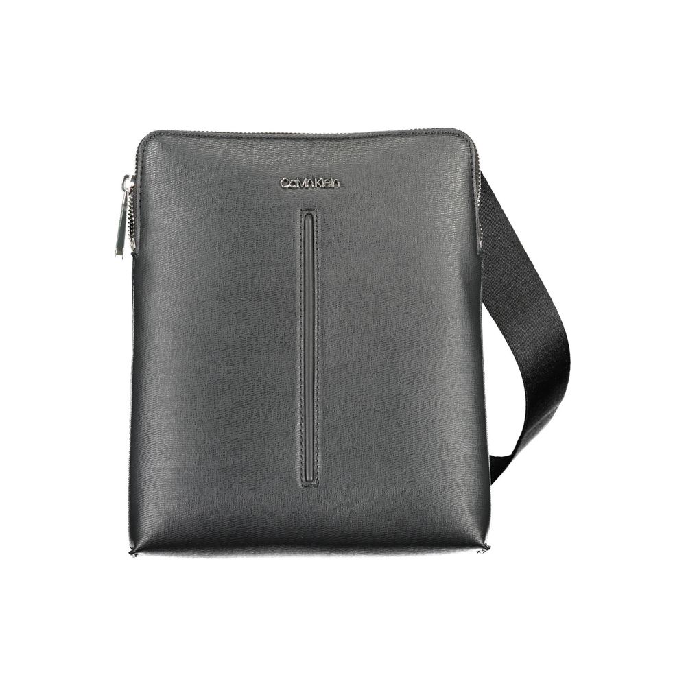 Black Polyester Mens Shoulder Bag