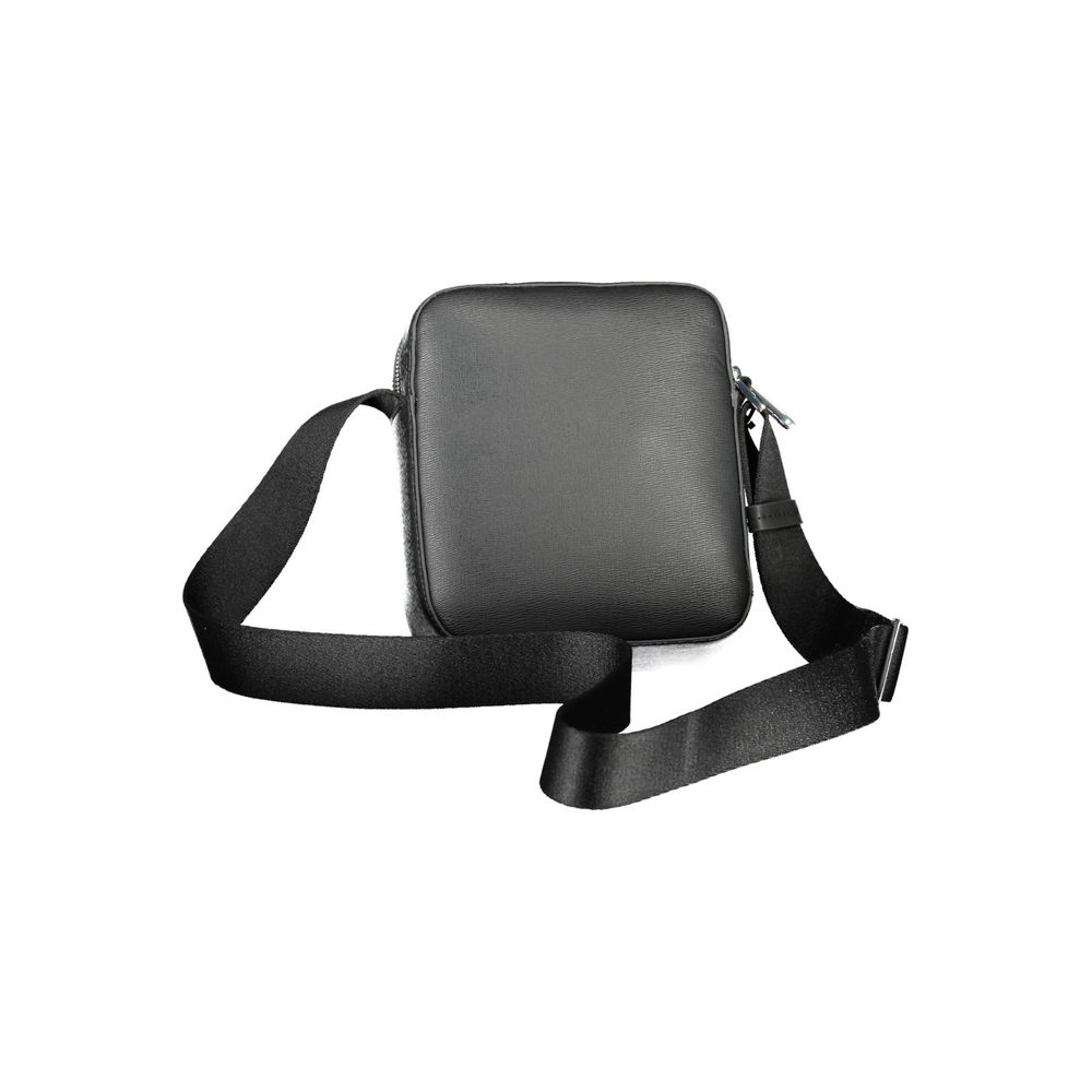 Black Polyester Men Shoulder Bag