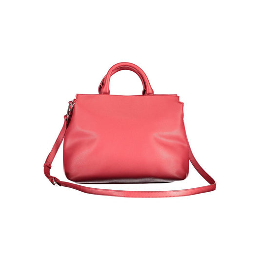 Red Polyethylene Women Handbag