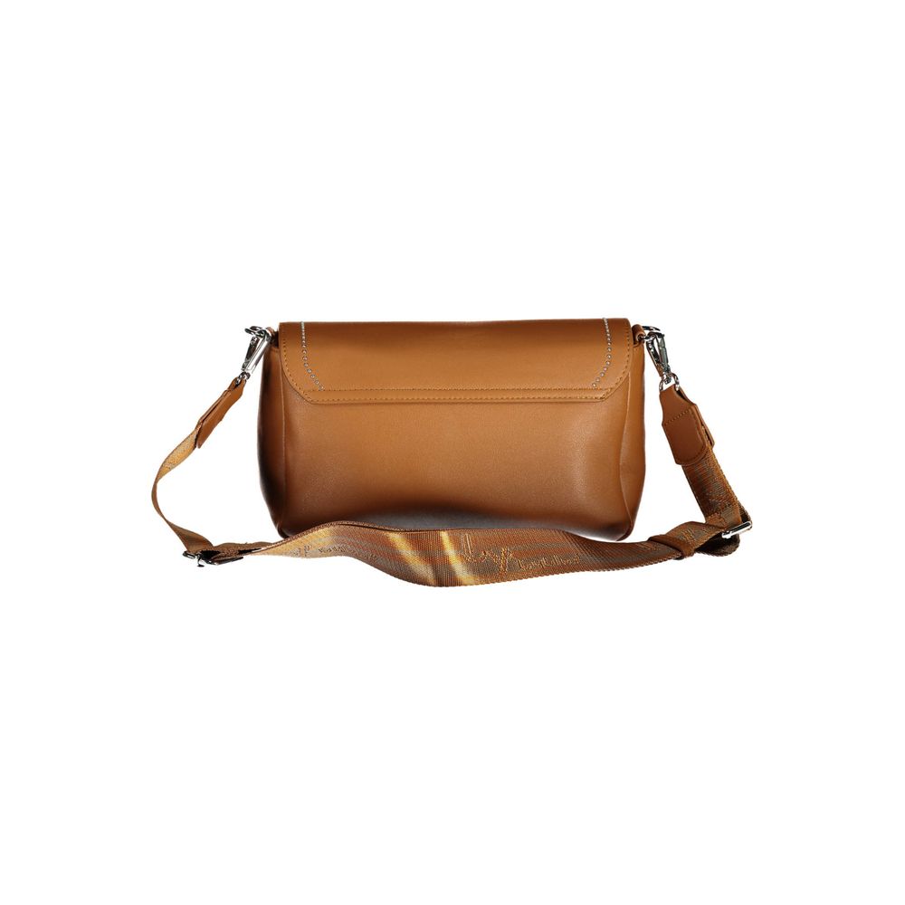 Brown Polyethylene Women Handbag