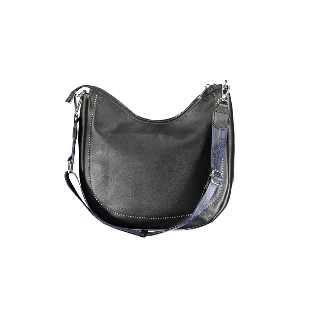 Black Polyethylene Women Handbag