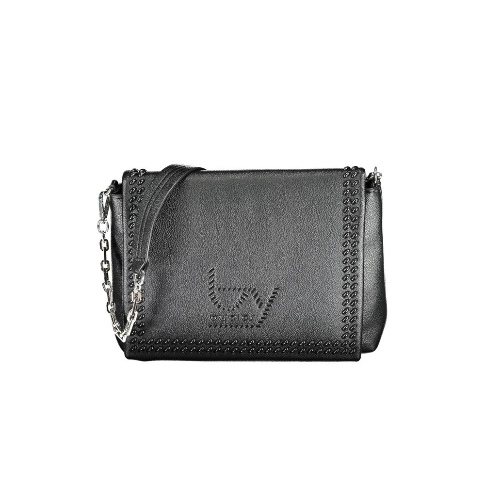 Black Polyethylene Women Handbag