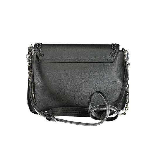 Black Polyethylene Women Handbag