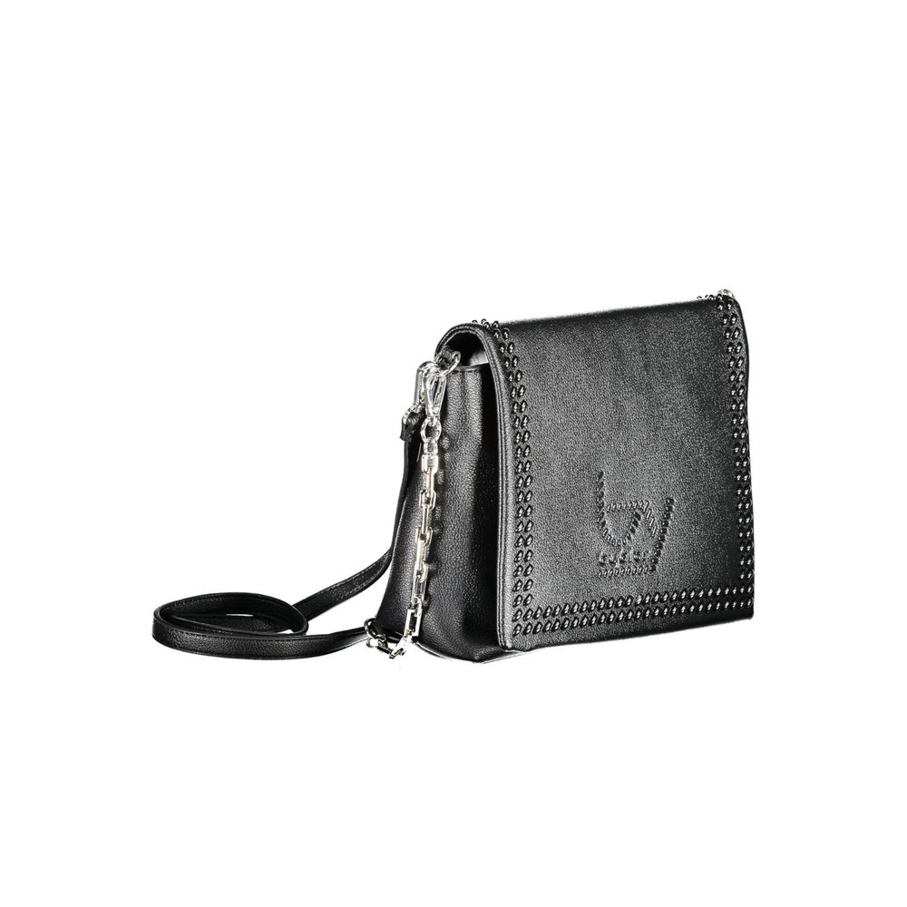 Black Polyethylene Women Handbag