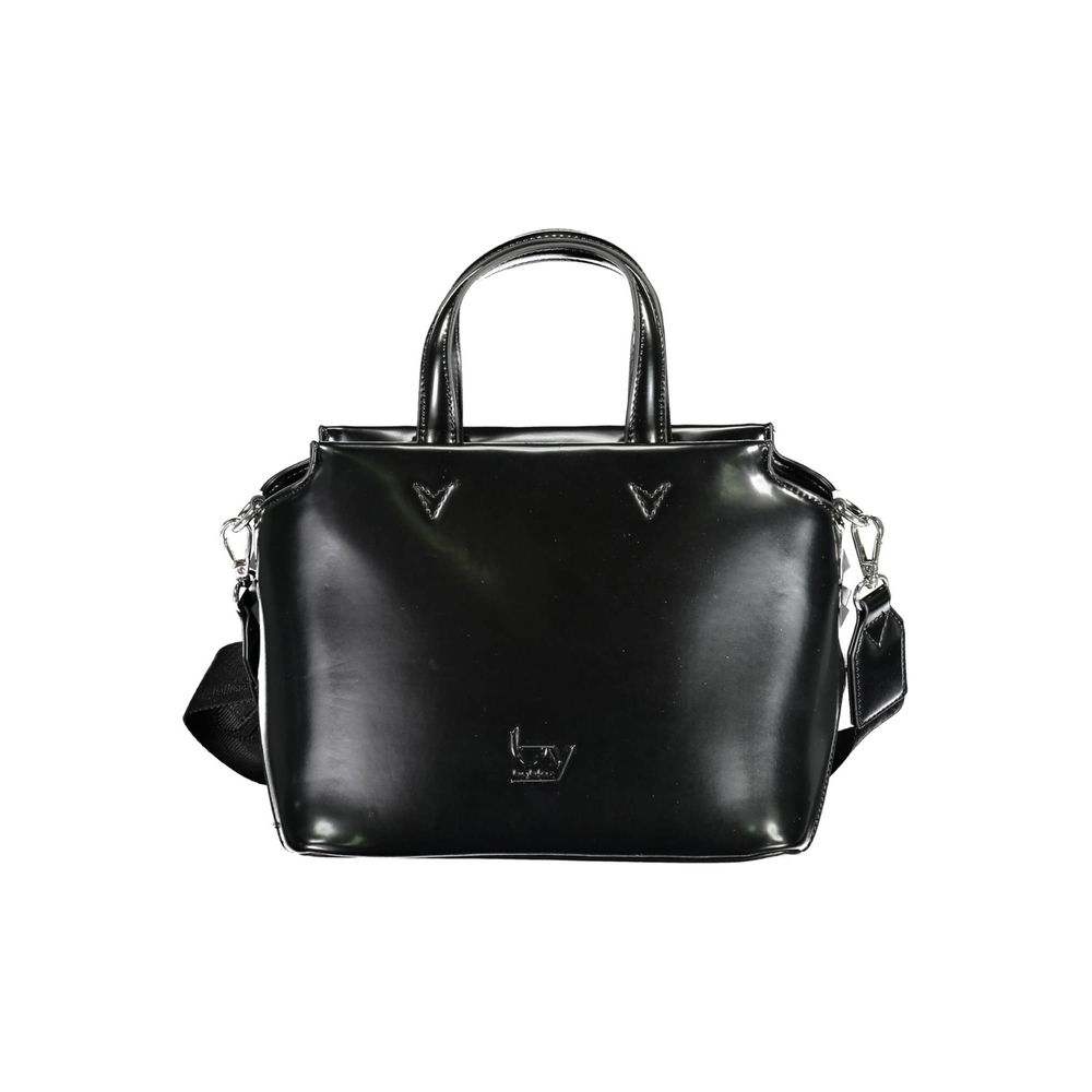 Black Polyethylene Women Handbag