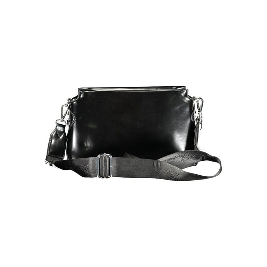 Black Polyethylene Women Handbag