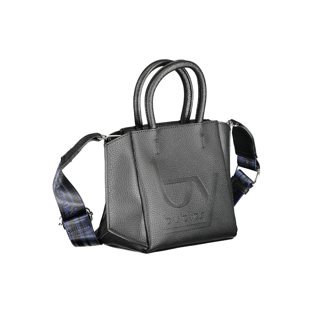 Black Polyethylene Women Handbag