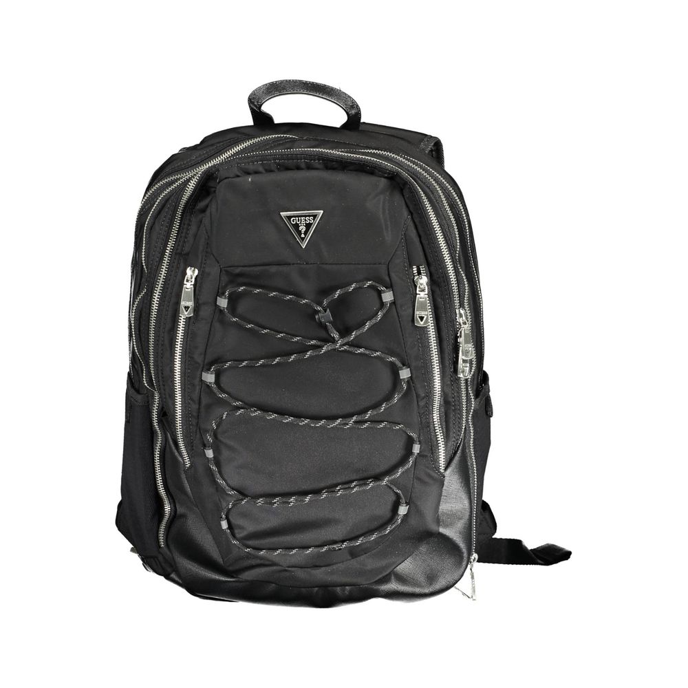 Black Polyamide Men Backpack