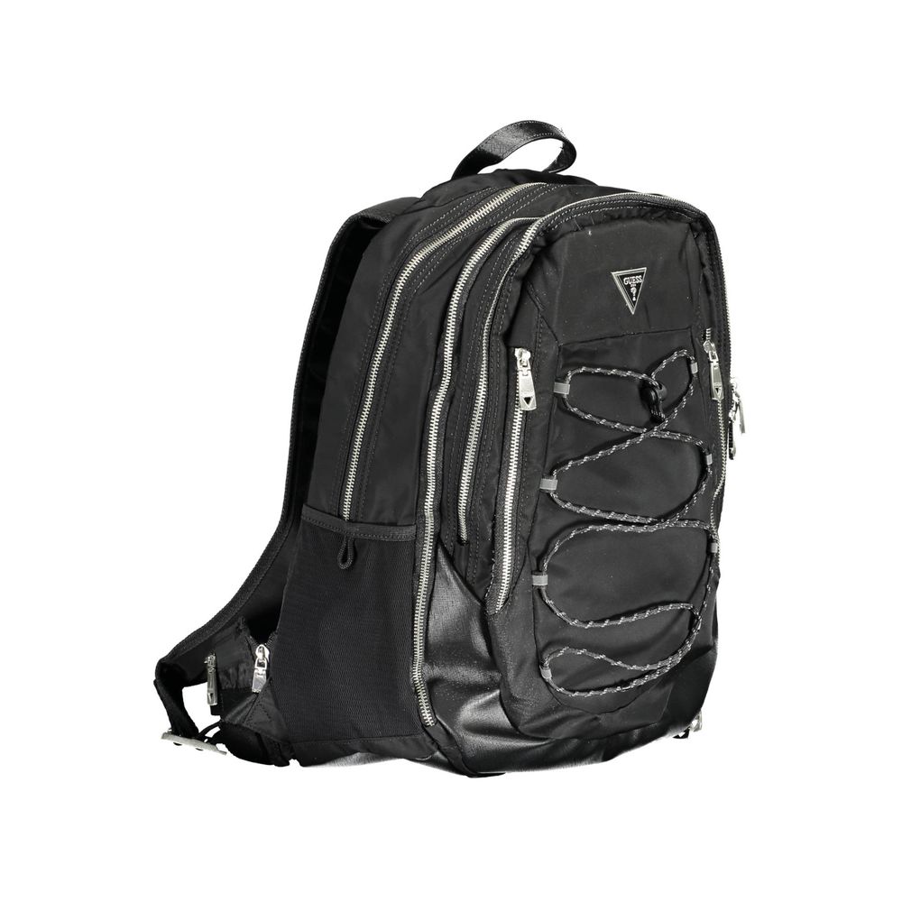 Black Polyamide Men Backpack