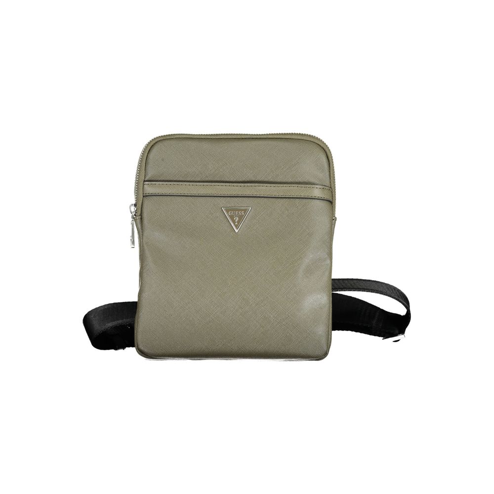 Green Polyamide Men Shoulder Bag