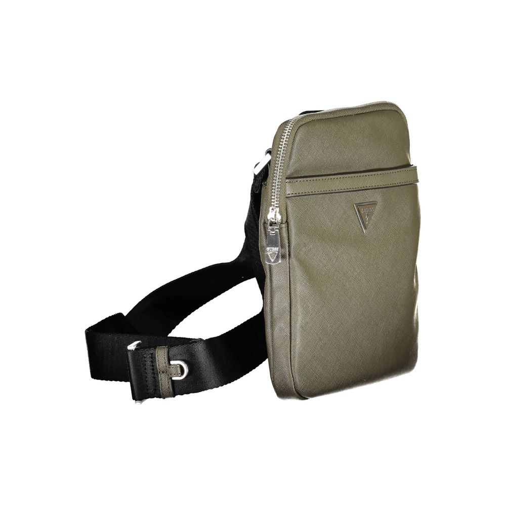 Green Polyamide Men Shoulder Bag